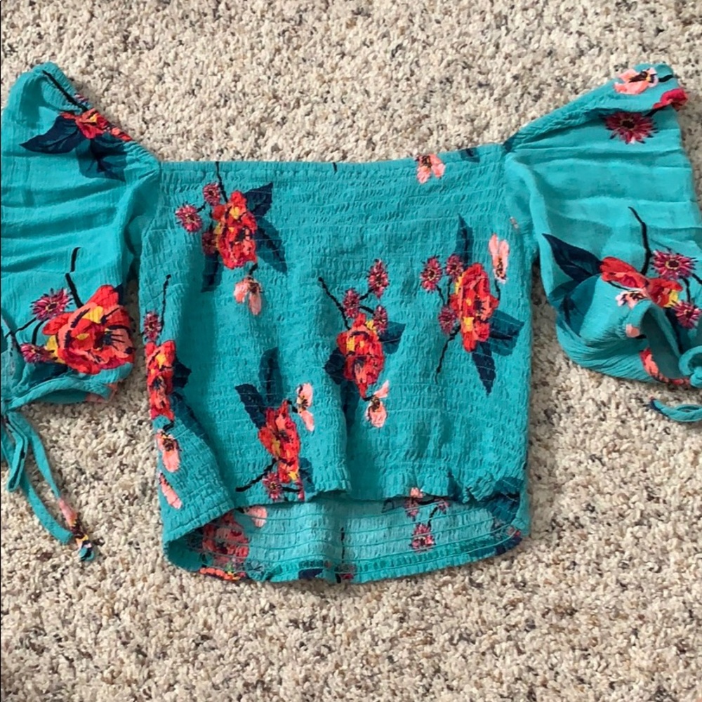 Floral off the shoulder top